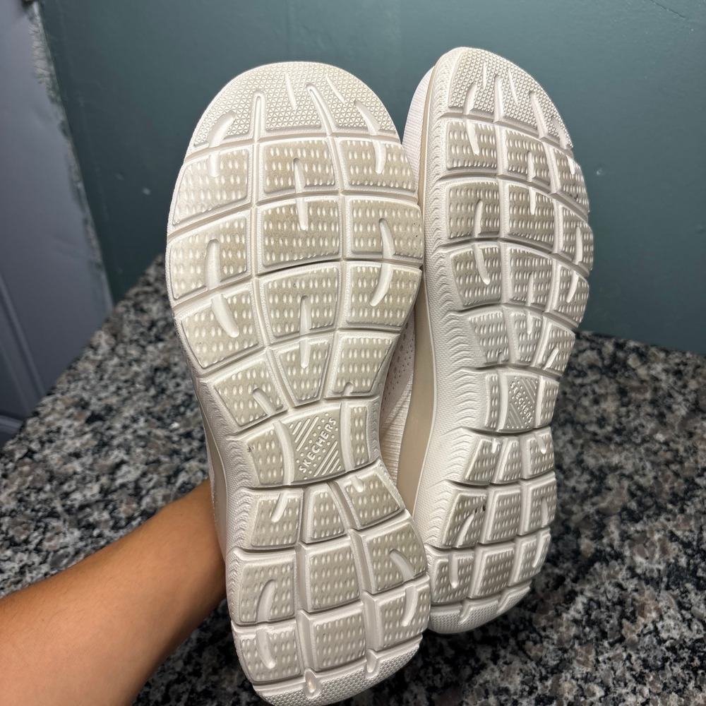 Skechers Arch Fit Big Appeal Cream Taupe Mesh Sneakers 150754 Womens 9.5 - Picture 6 of 8